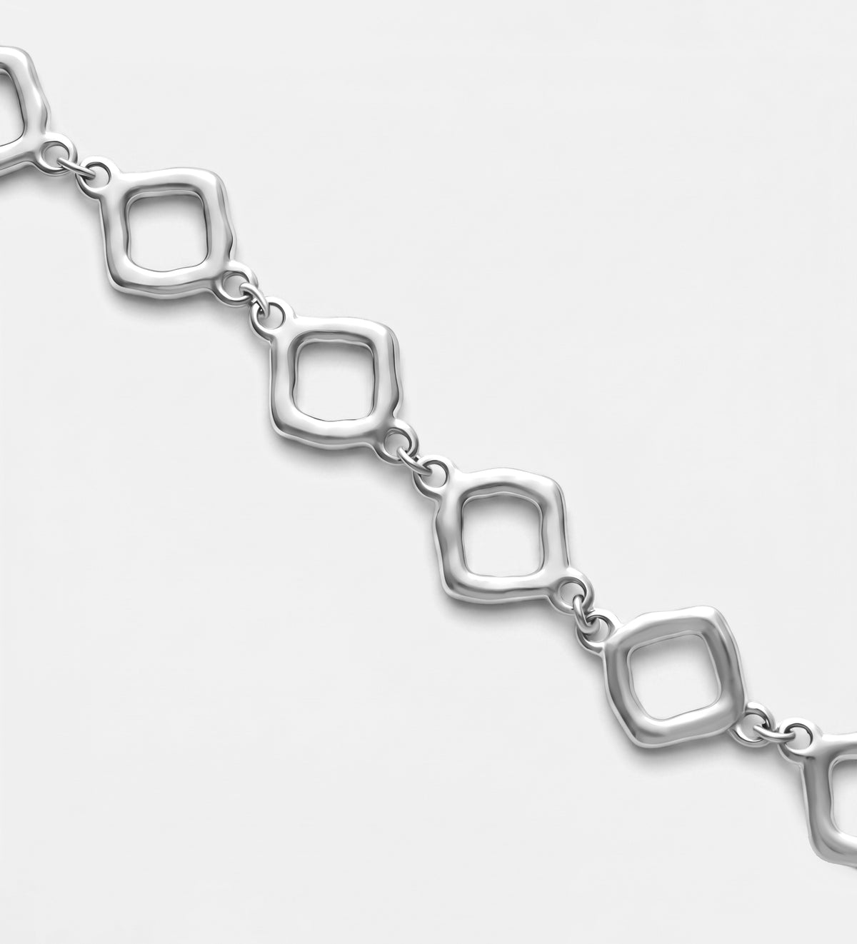 Diamond Everlink Bracelet in Silver - Ash & Harry