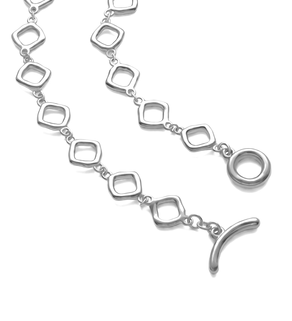Diamond Everlink Necklace in Silver - Ash & Harry