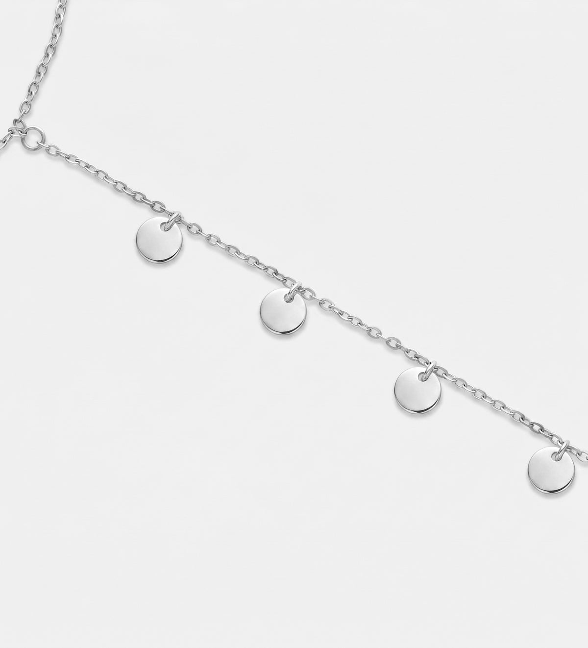 Disc Trail Hand Chain in Silver - Ash & Harry