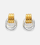 Double Knot Mixed Metal Stud Earrings