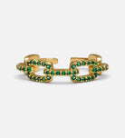 Emerald Link Chain Ring