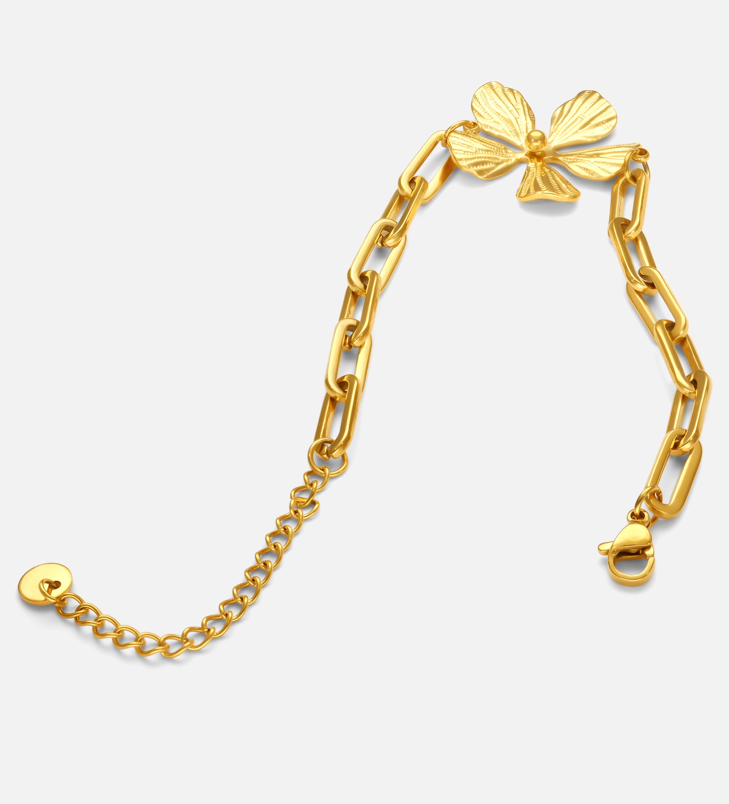 Flower Link Chain Bracelet