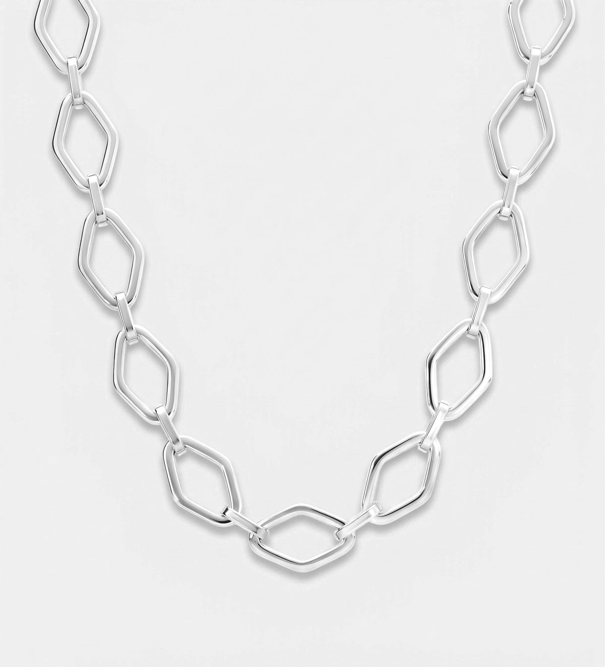 Geo Toggle Necklace in Silver - Ash & Harry