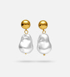Golden Baroque Drop Earrings