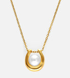 Golden Horseshoe Embrace Necklace