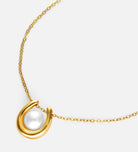 Golden Horseshoe Embrace Necklace