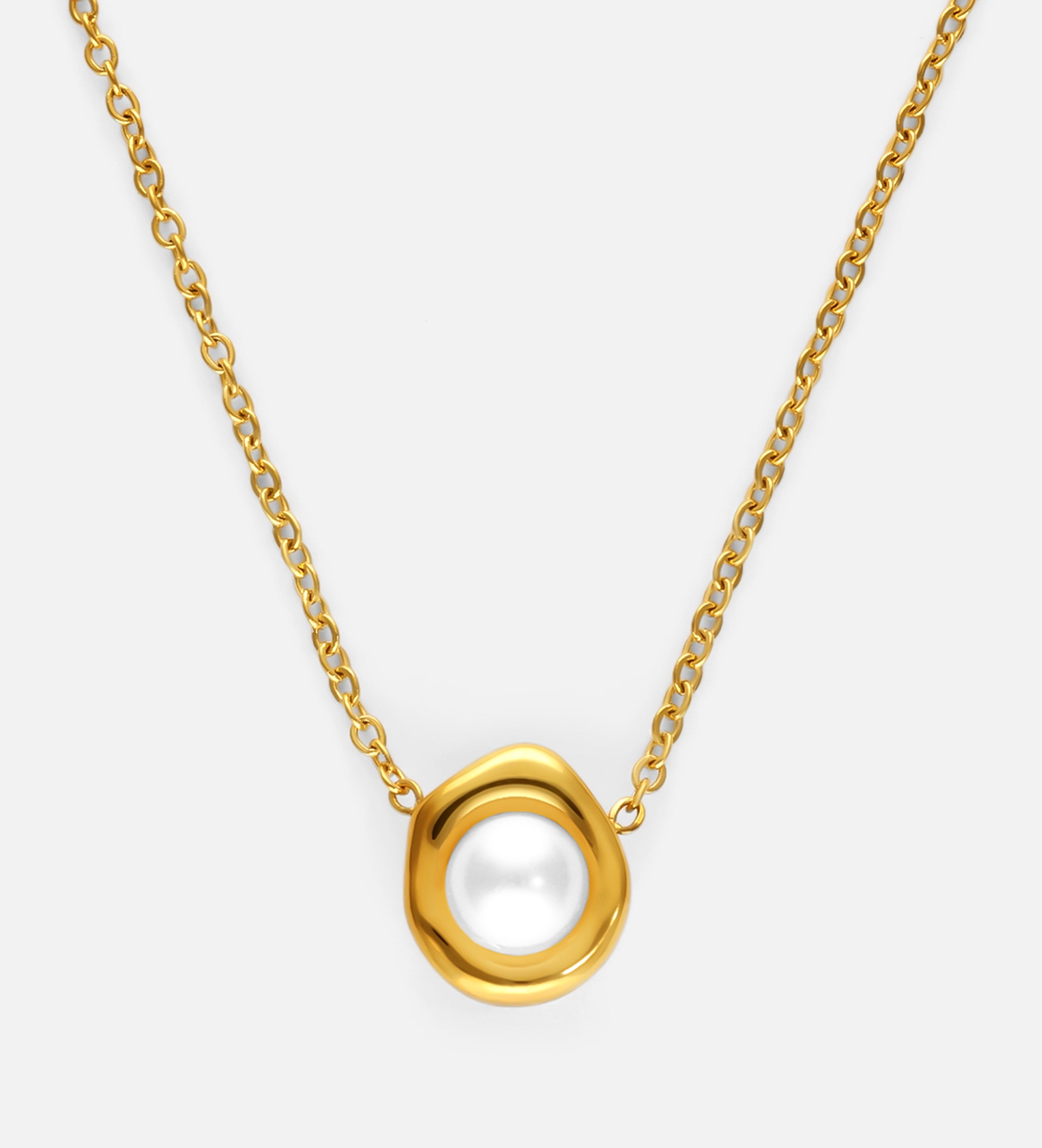 Heart of Gold Pearl Necklace