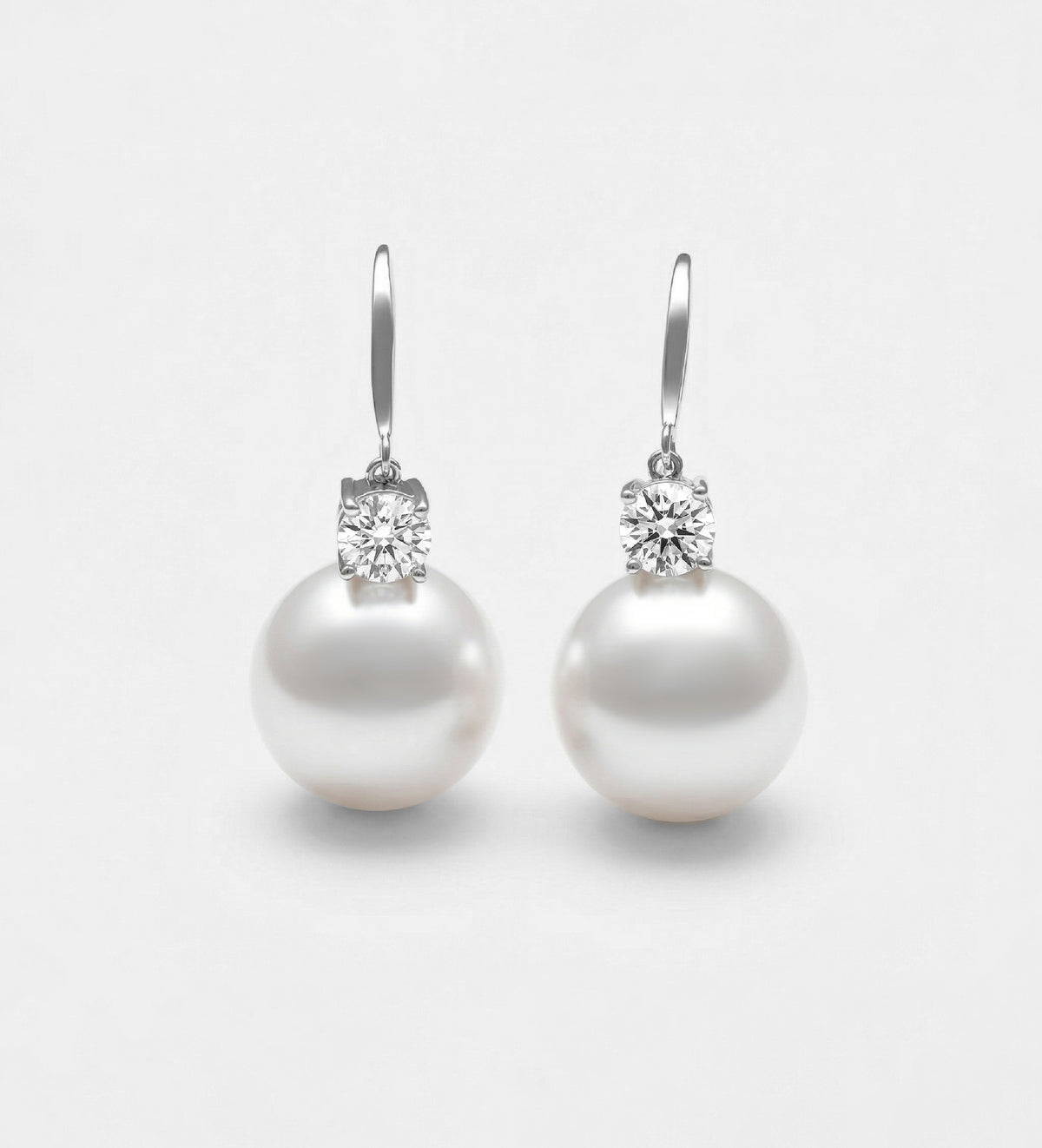 Luminous Pearl Drops With Pearl and High Quality Simulated Diamonds - Ash & Harry