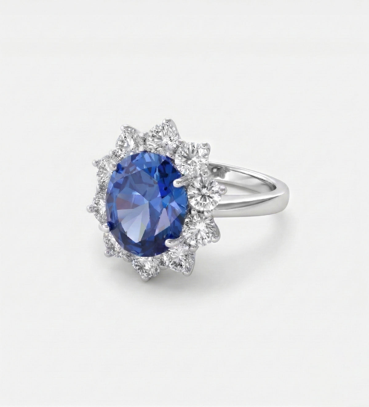 Majestic Sapphire Ring in 925 Silver High Quality Simulated Diamonds and Sapphire Stone - Ash & Harry