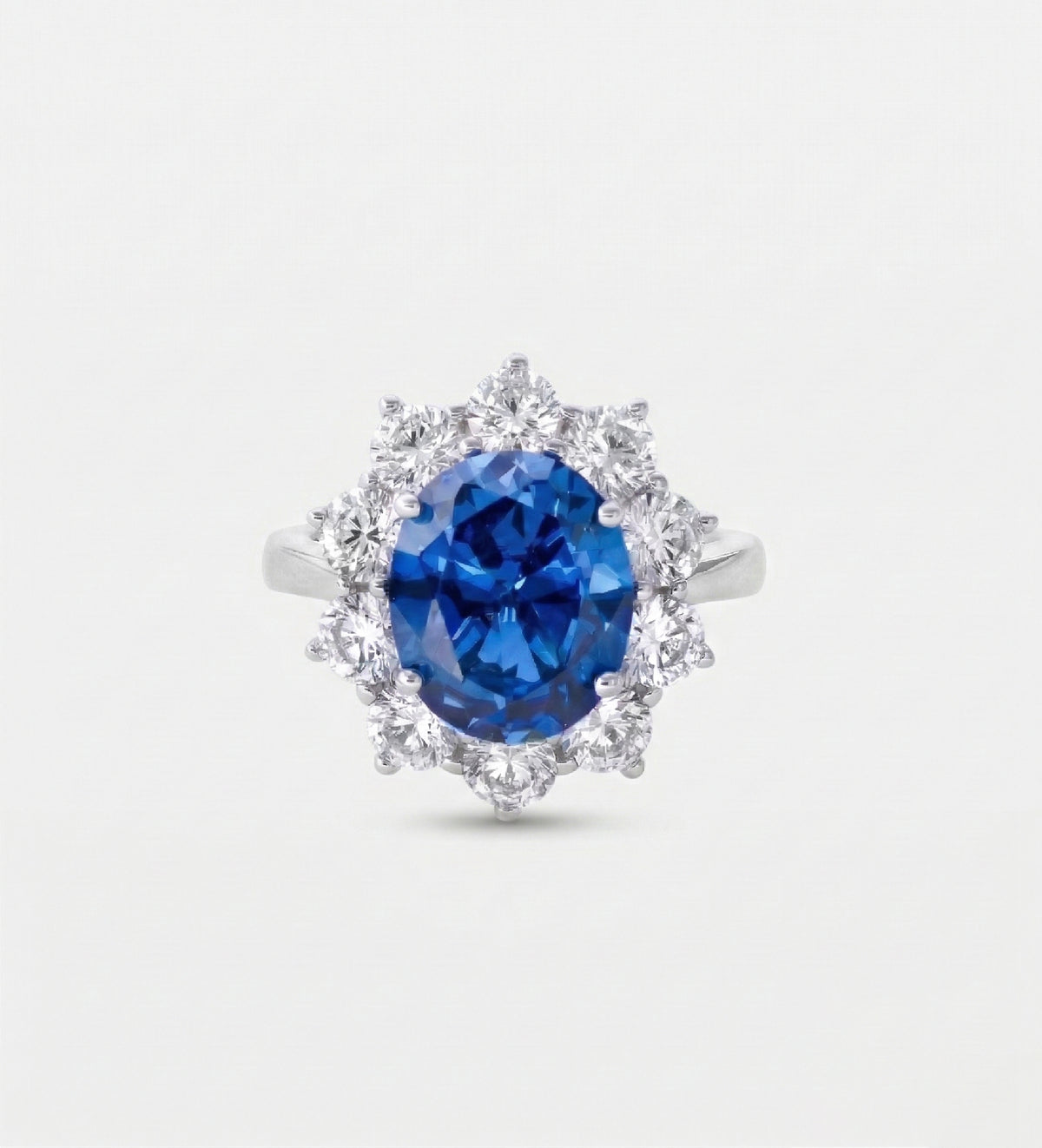 Majestic Sapphire Ring in 925 Silver High Quality Simulated Diamonds and Sapphire Stone - Ash & Harry
