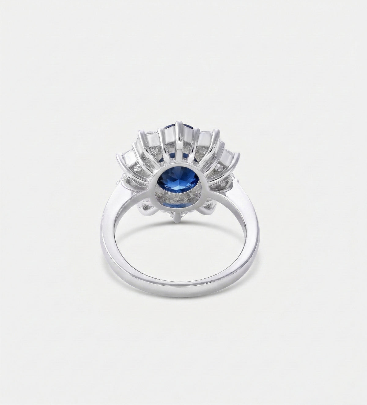 Majestic Sapphire Ring in 925 Silver High Quality Simulated Diamonds and Sapphire Stone - Ash & Harry