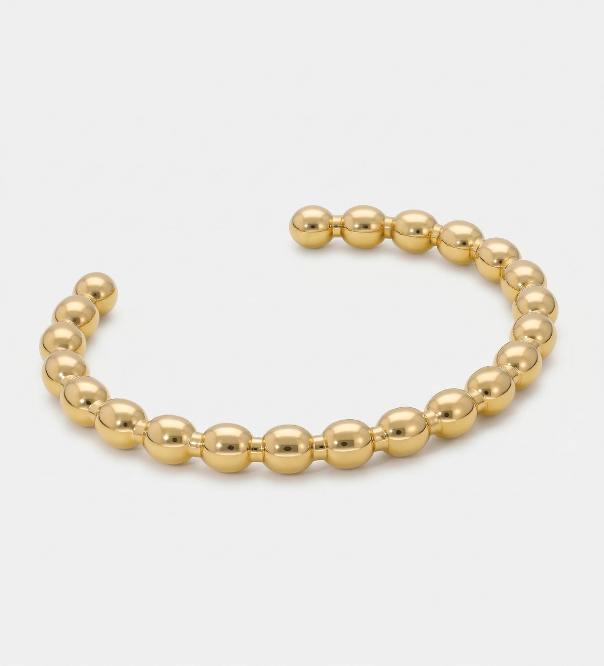 Modern Beaded Gold Cuff - Ash & Harry