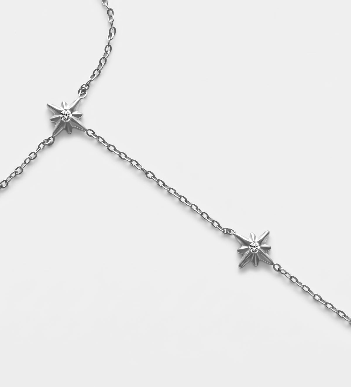 Najma Hand Chain in Silver With High Quality Simulated Diamonds - Ash & Harry