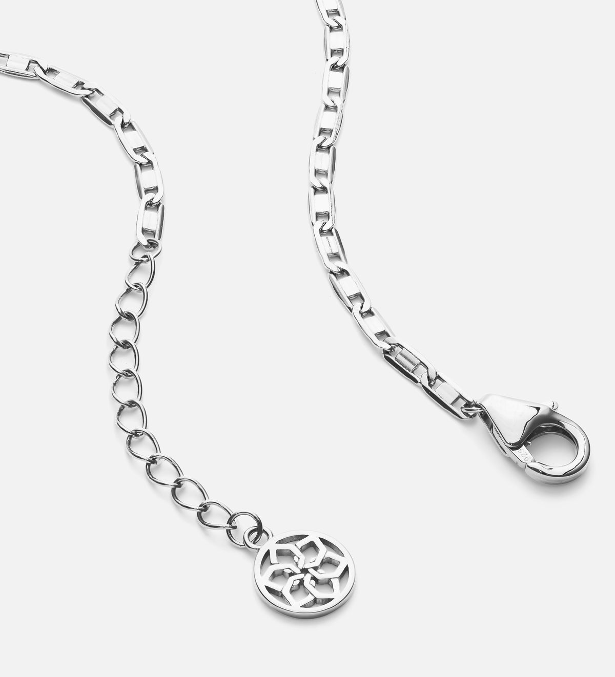 Anchor Chain Bracelet in Rhodium Plating on 925 Silver - Ash & Harry