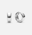 Bold Huggie Hoops in Silver