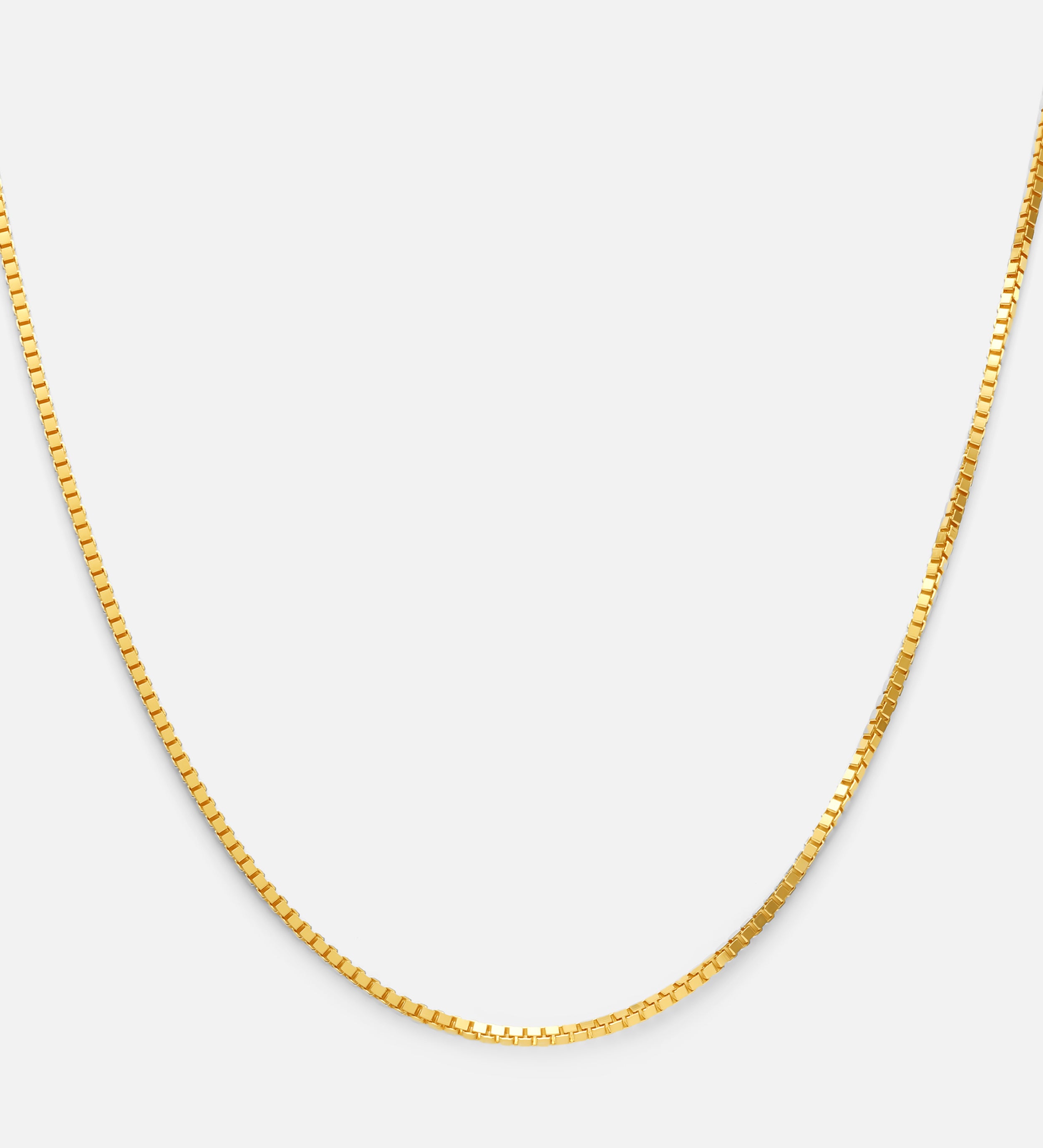 Box Chain Necklace in Gold