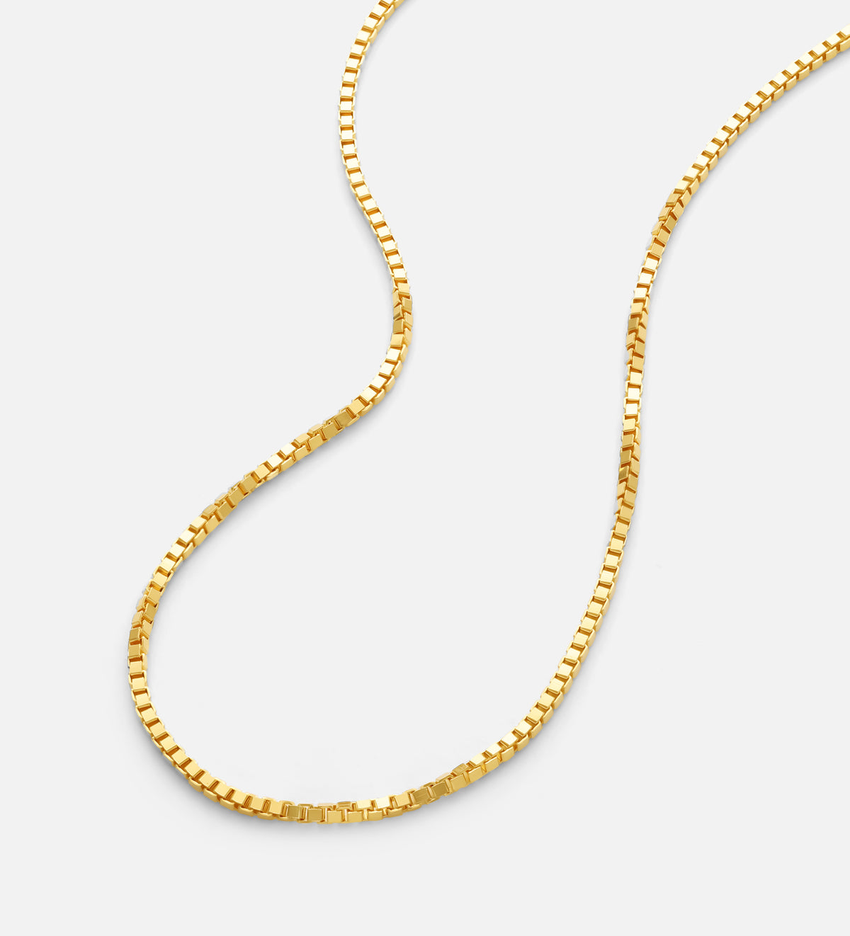 Box Chain Necklace in 18k Gold Plating on 925 Silver - Ash & Harry