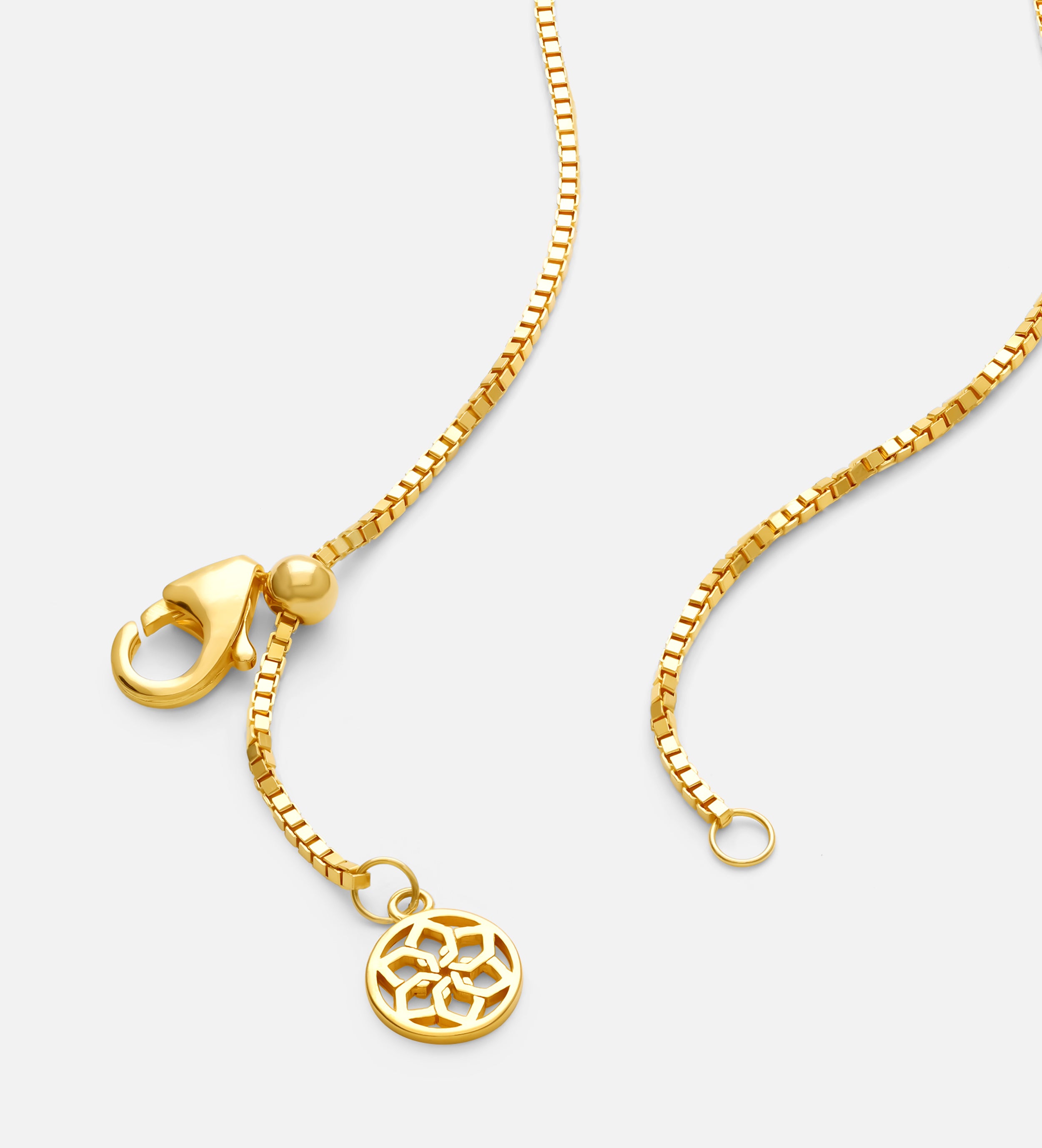 Box Chain Necklace in Gold