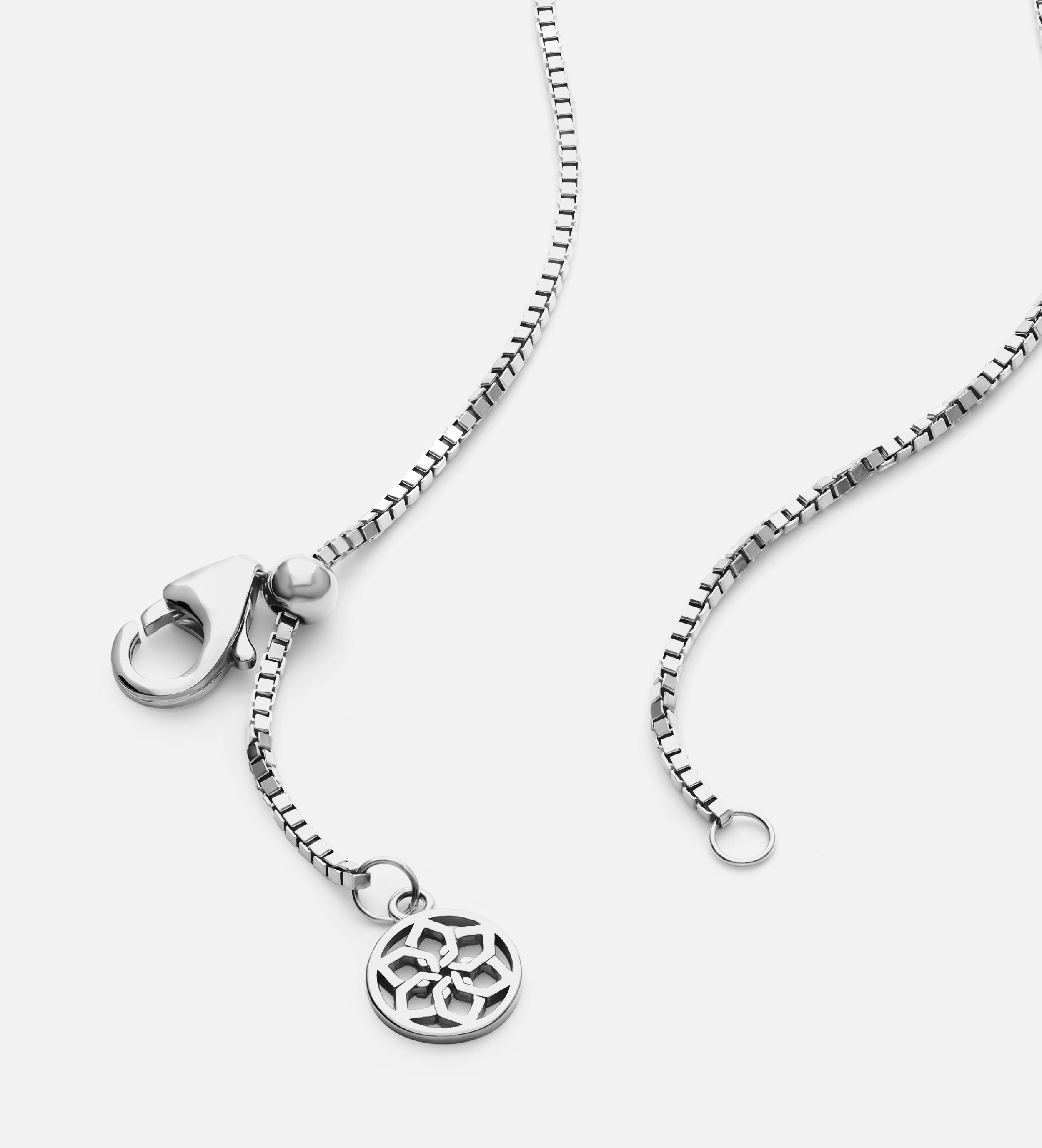 Box Chain Necklace in Silver