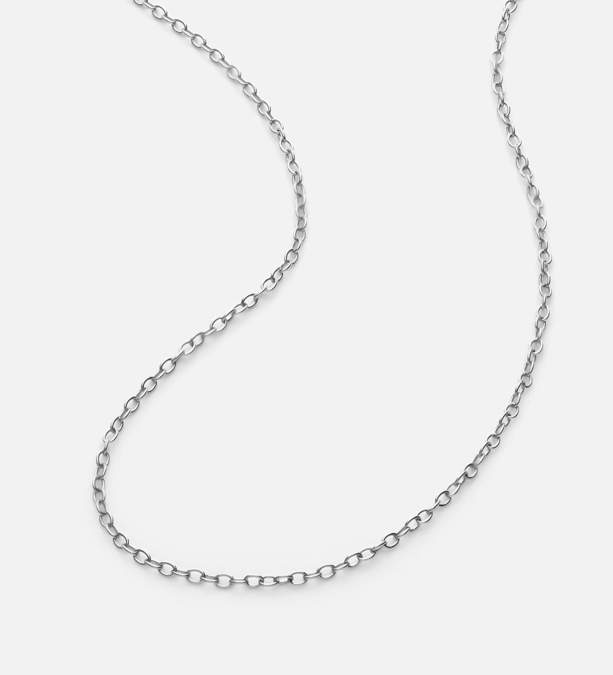 Chain Necklace in Rhodium Plating on 925 Silver - Ash & Harry