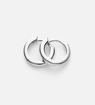Classic Huggie Hoops in Silver