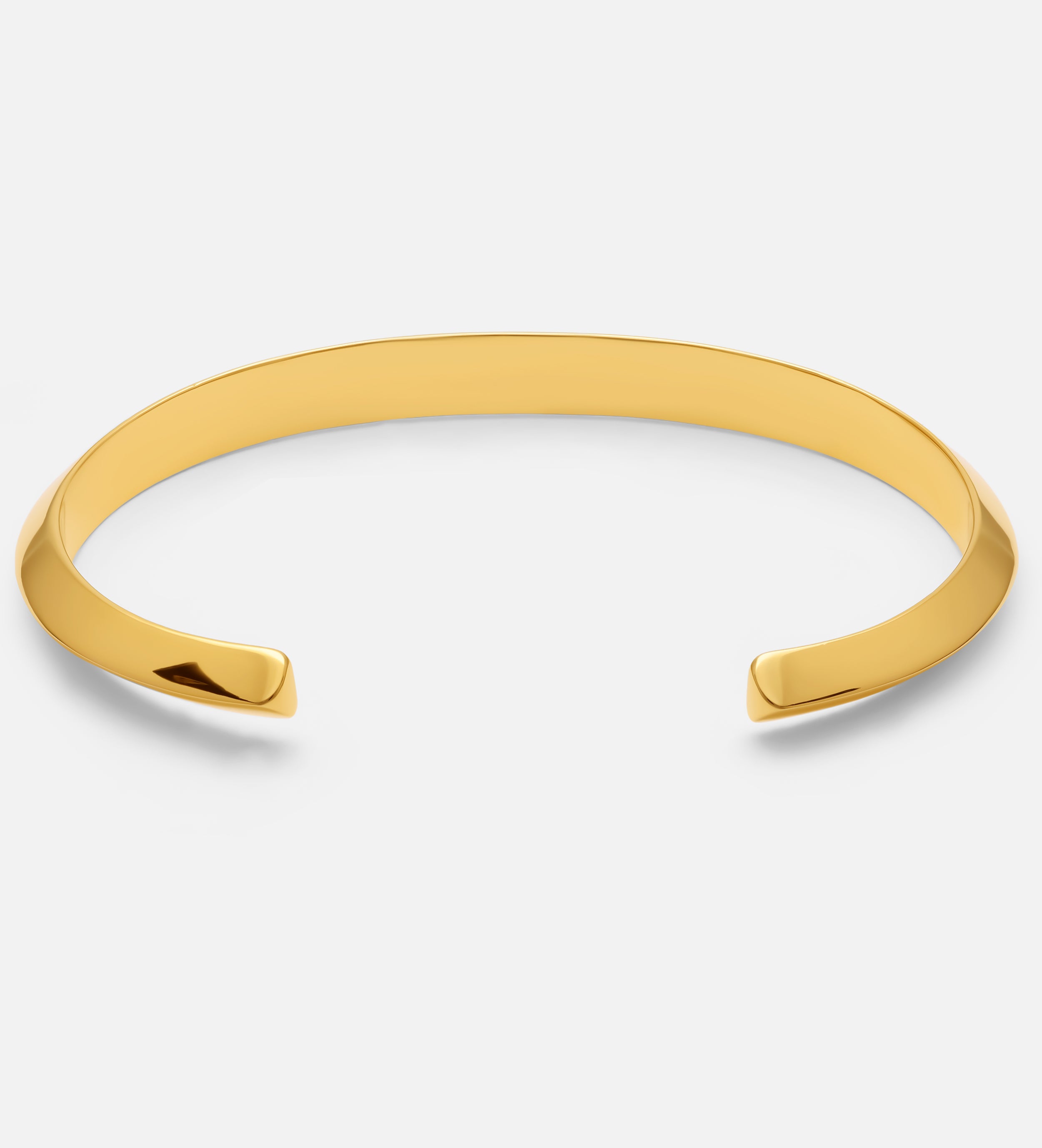 Classic Ridged Cuff Bracelet in Gold