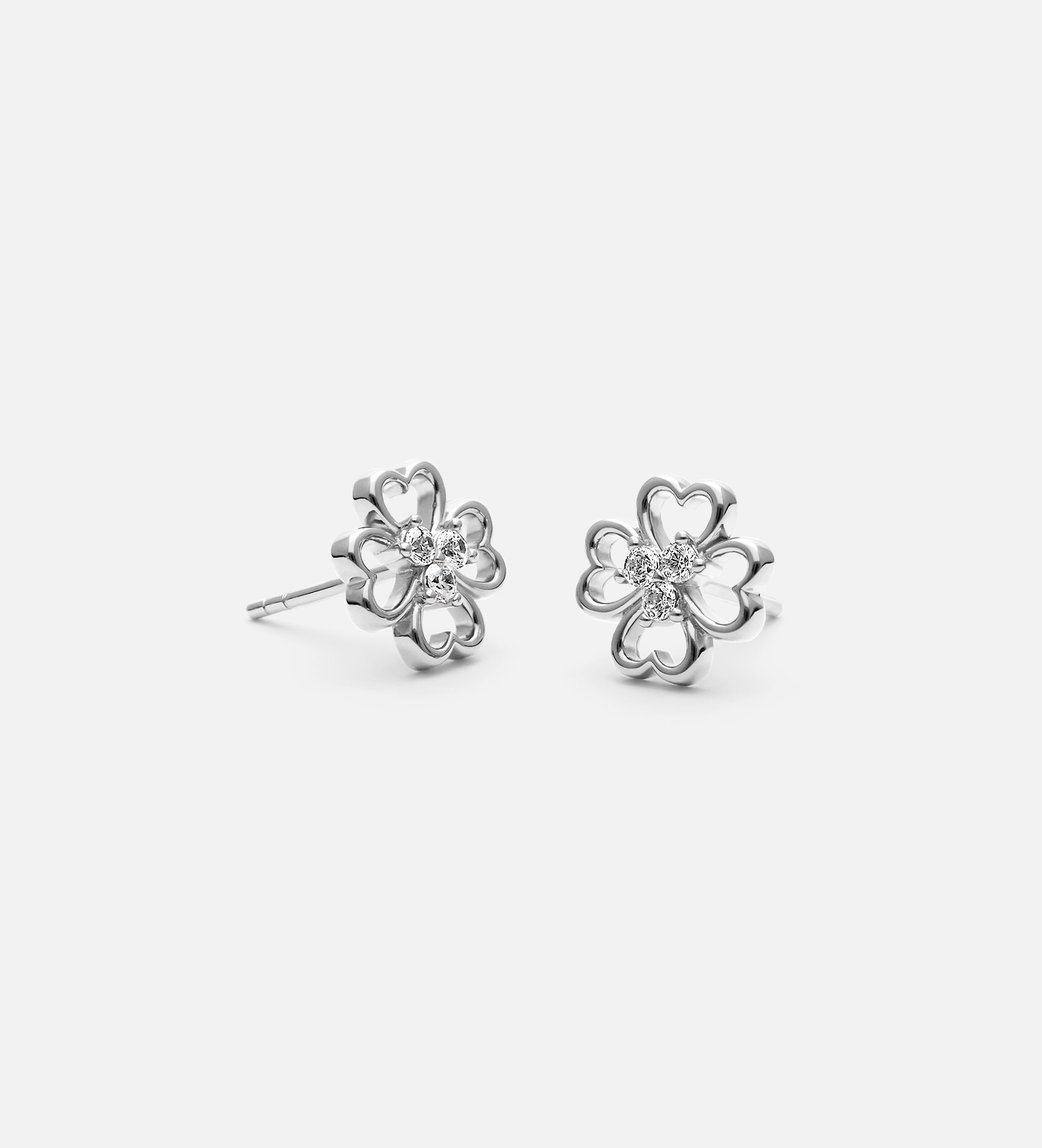 Clover Earrings in Silver