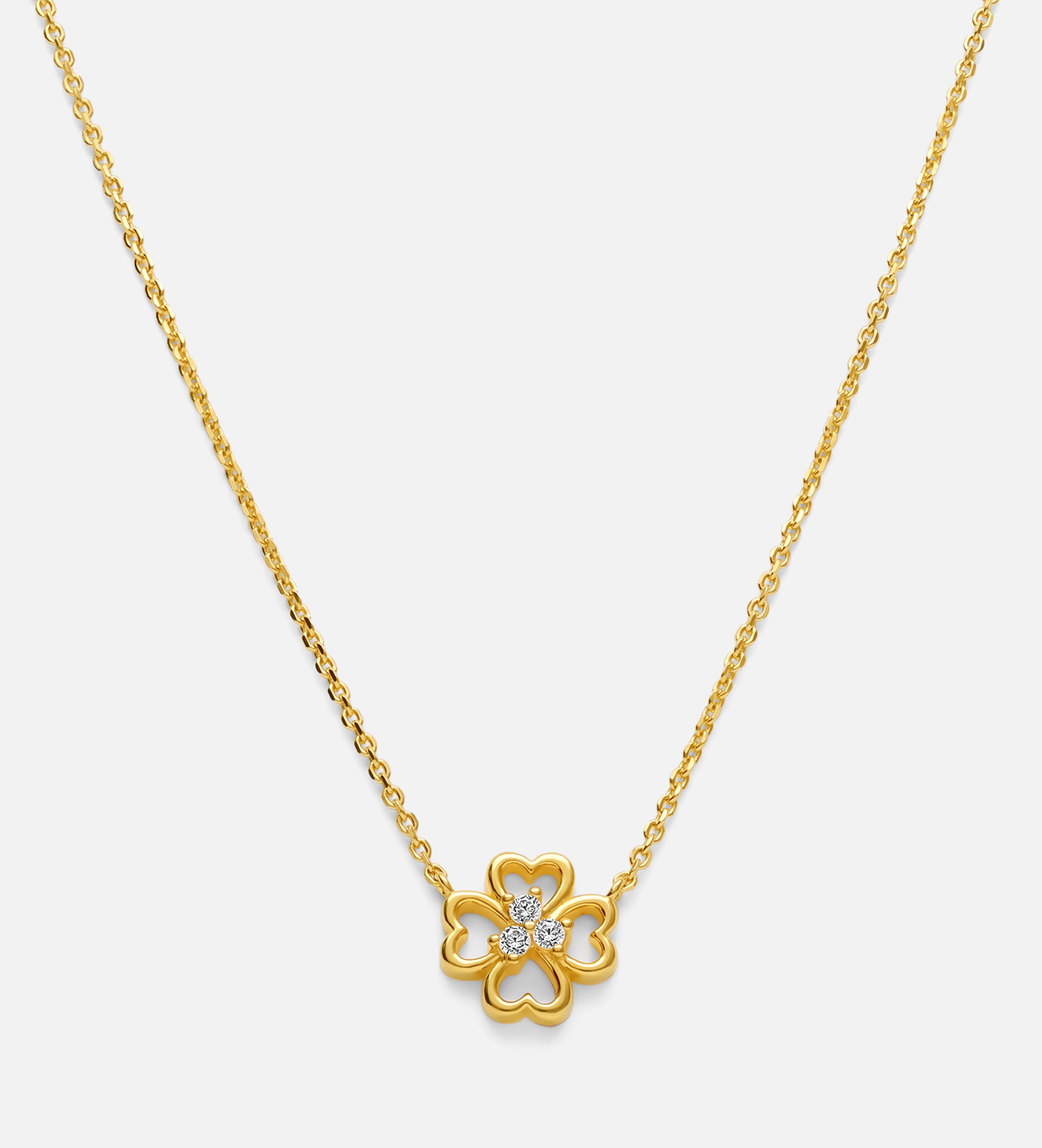 Lucky Clover Necklace in Gold