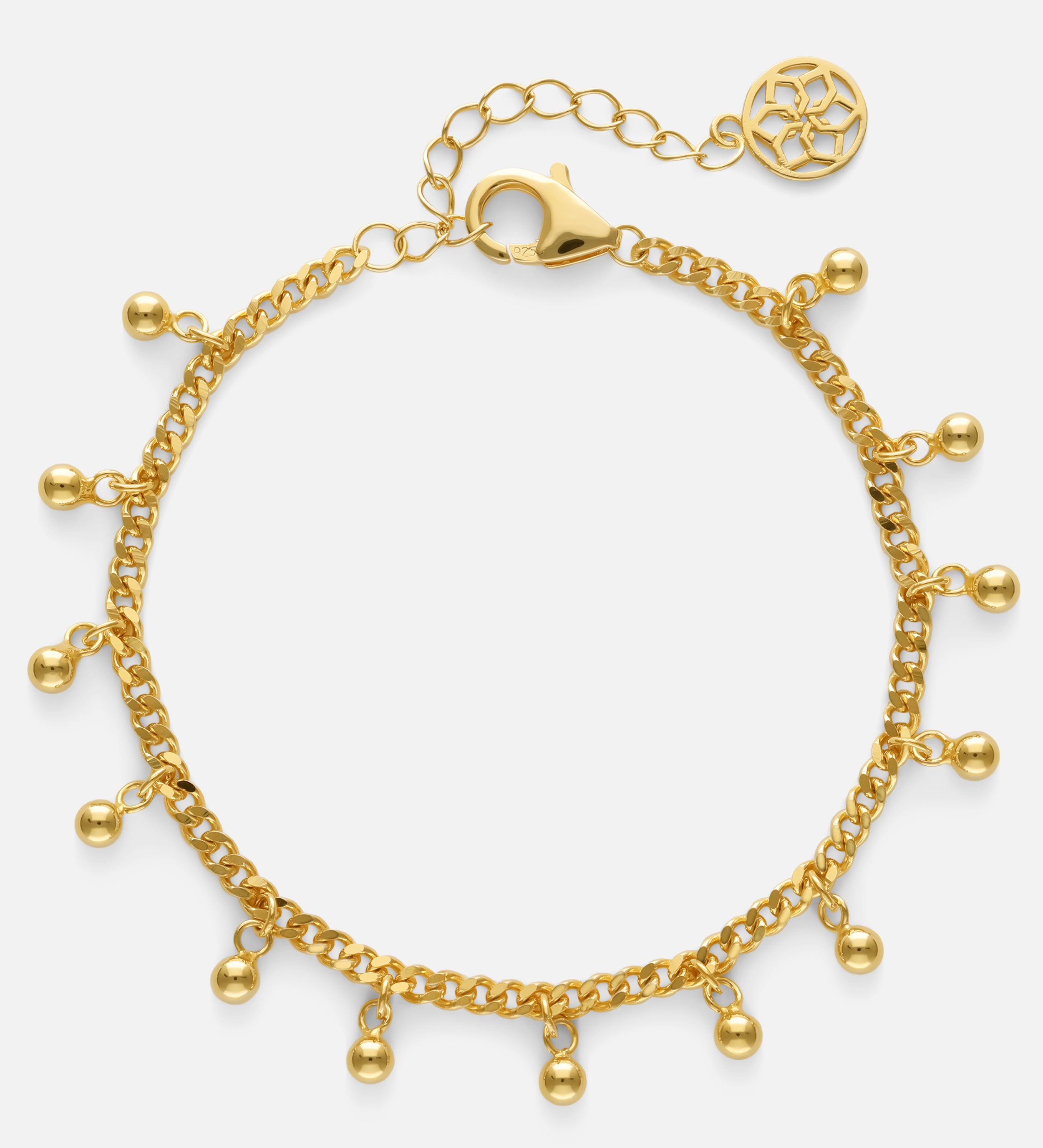 Dangling Dotted Bracelet in Gold