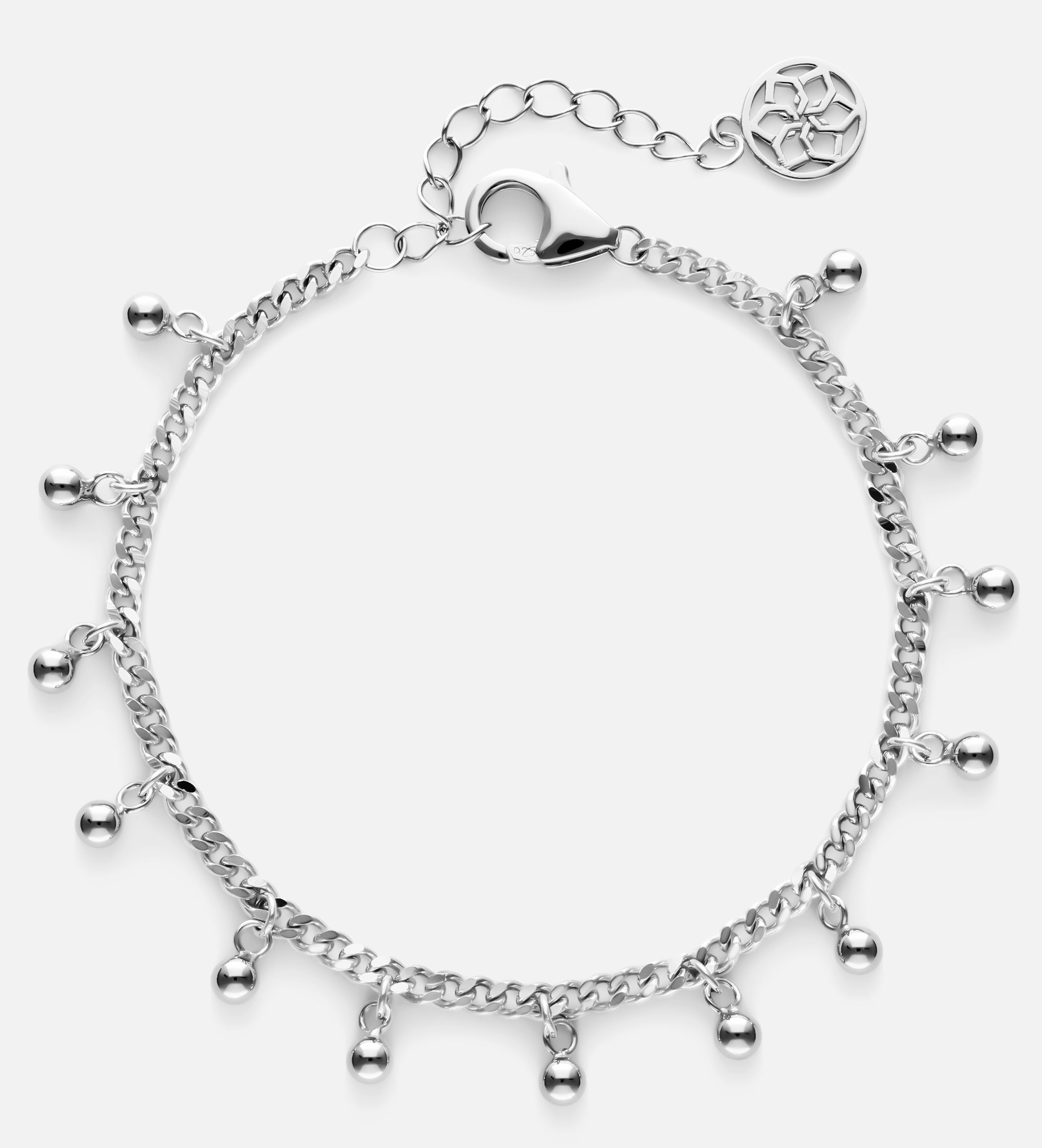 Dangling Dotted Bracelet in Silver