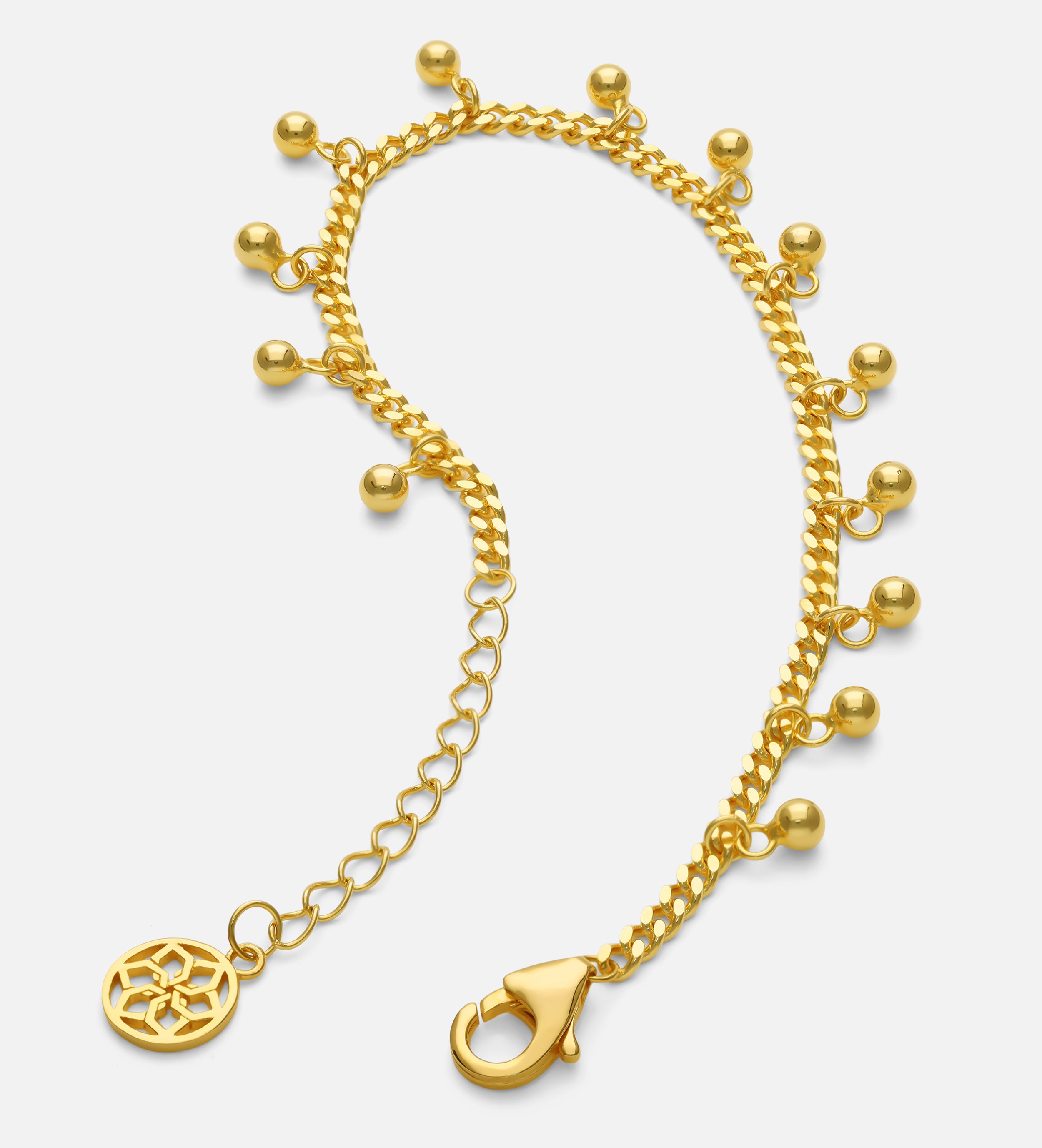 Dangling Dotted Bracelet in Gold