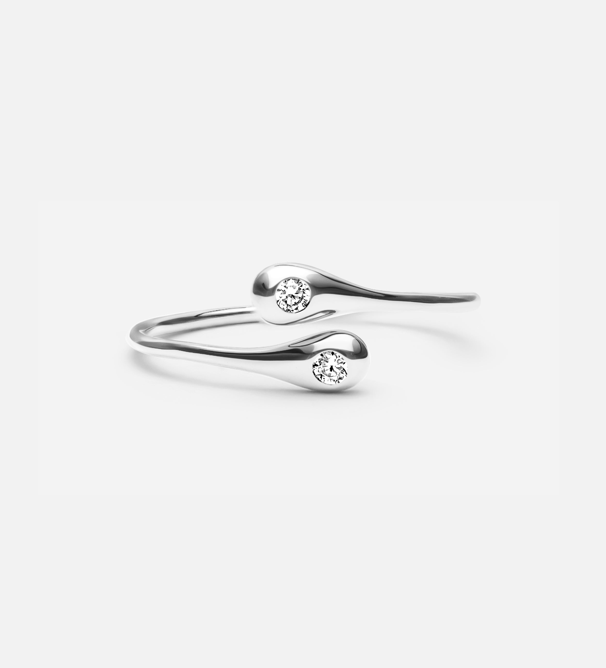 Dew Drops Open Ring in Silver