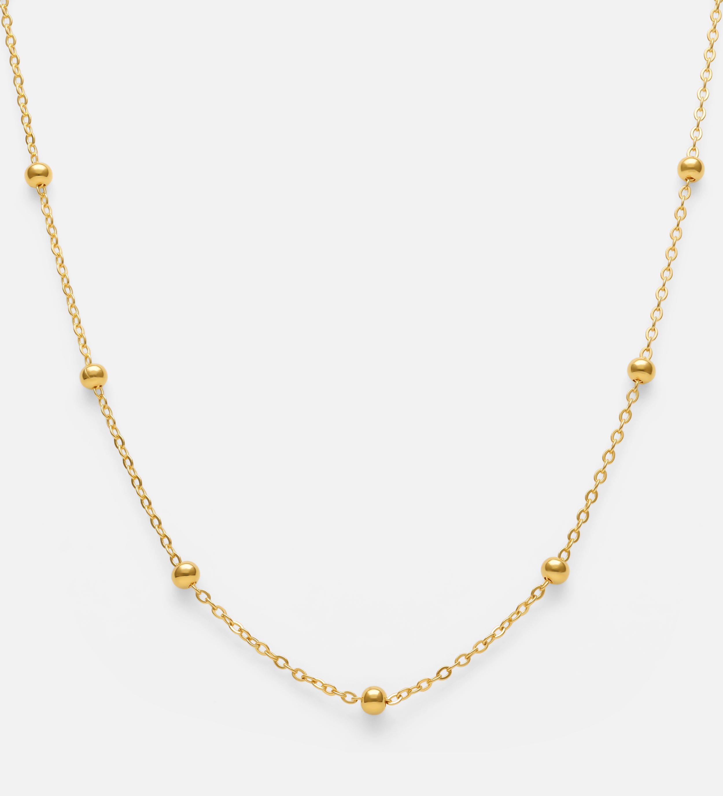 Dotted Chain Necklace in Gold