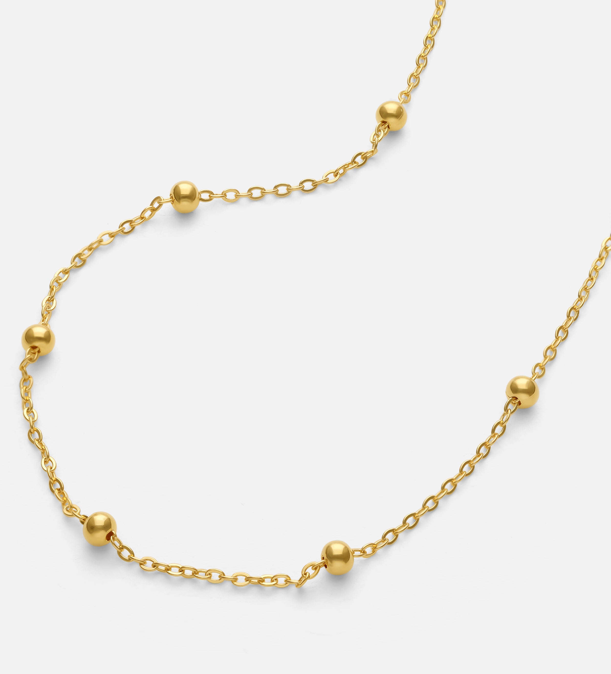 Dotted Chain Necklace in Gold