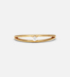 Double Band Solitaire Ring in Gold