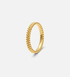 Double Beaded Stacker Ring in Gold