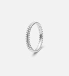 Double Beaded Stacker Ring in Silver