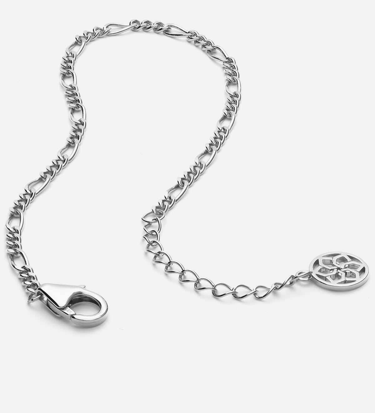 Figaro Bracelet in Rhodium Plating on 925 Silver - Ash & Harry