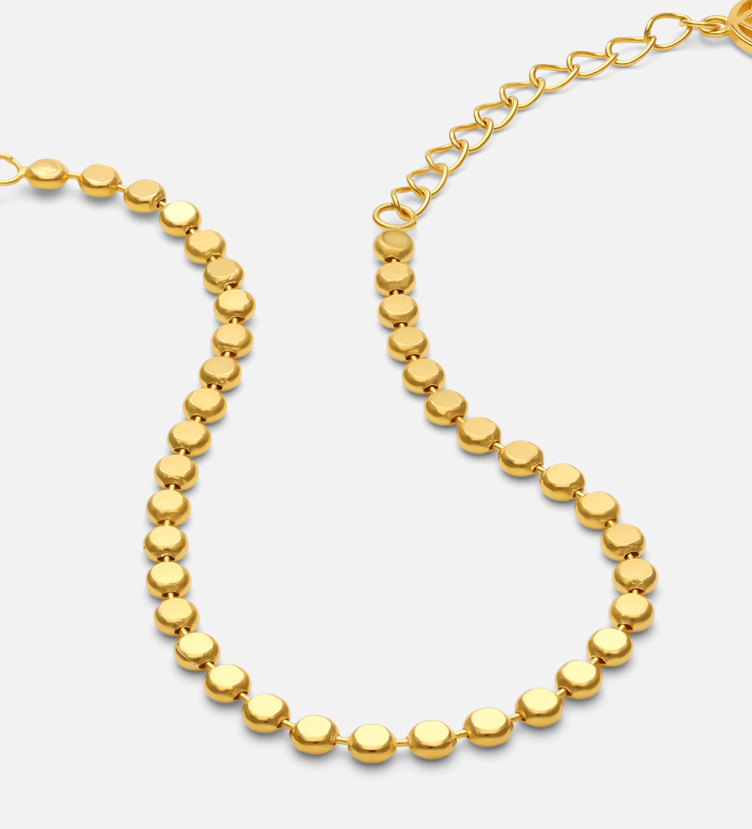 Flat Beaded Bracelet in Gold