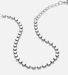 Flat Beaded Bracelet in Silver