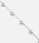 Flower Interval Chain Bracelet in Silver