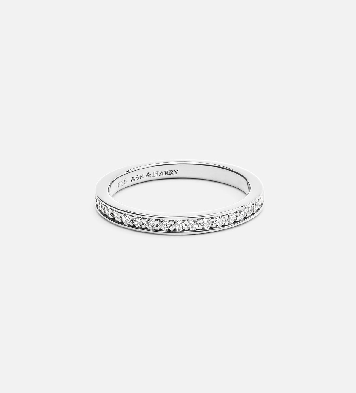 Half Infinity Band in Rhodium Plating on 925 Silver - Ash & Harry