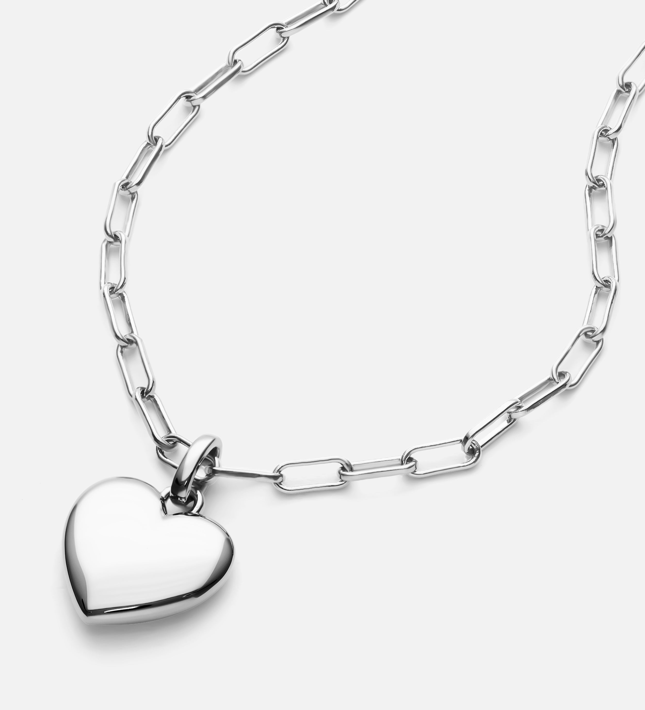 Heart Necklace in Silver