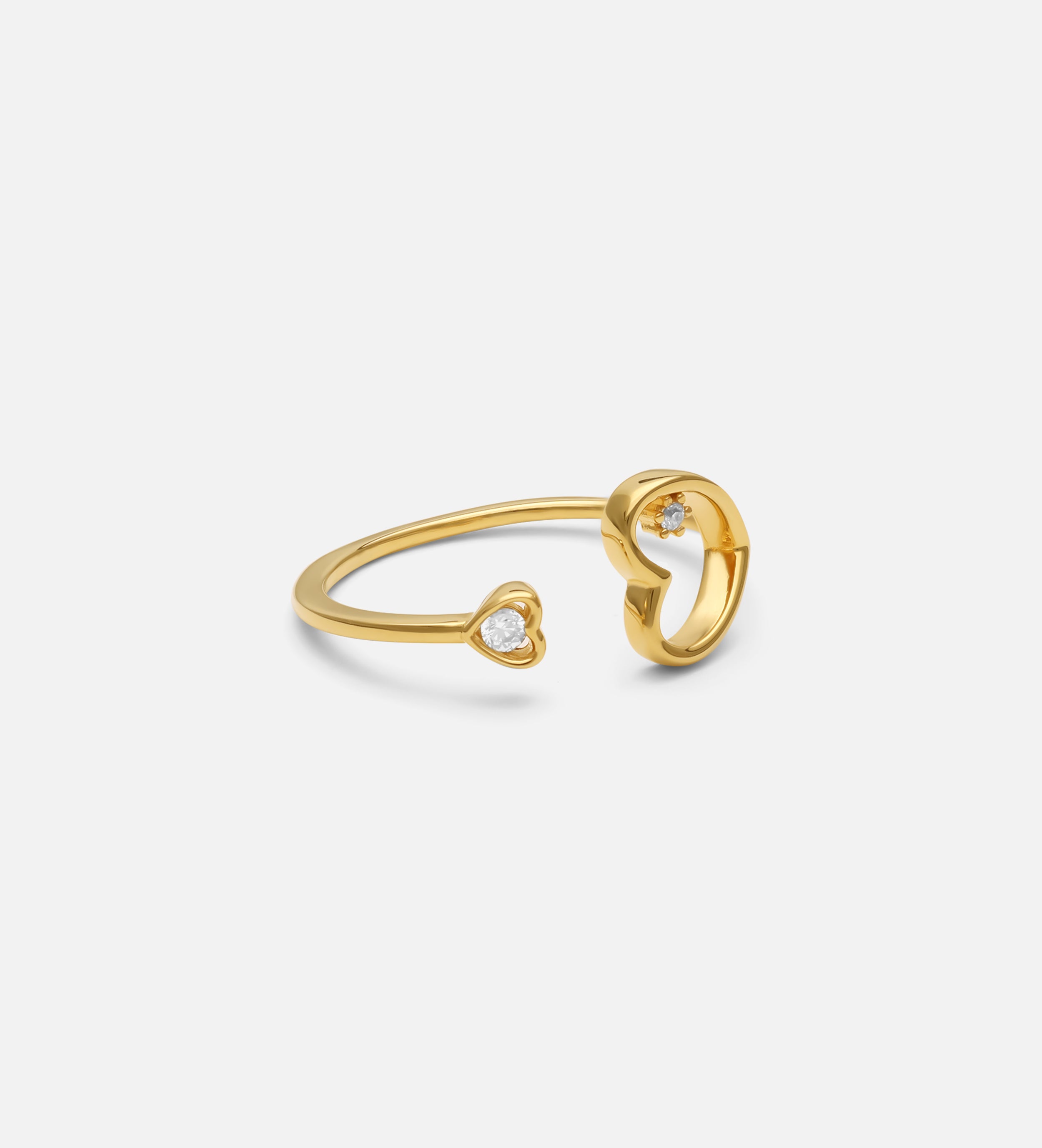 Heart to Heart Ring in Gold
