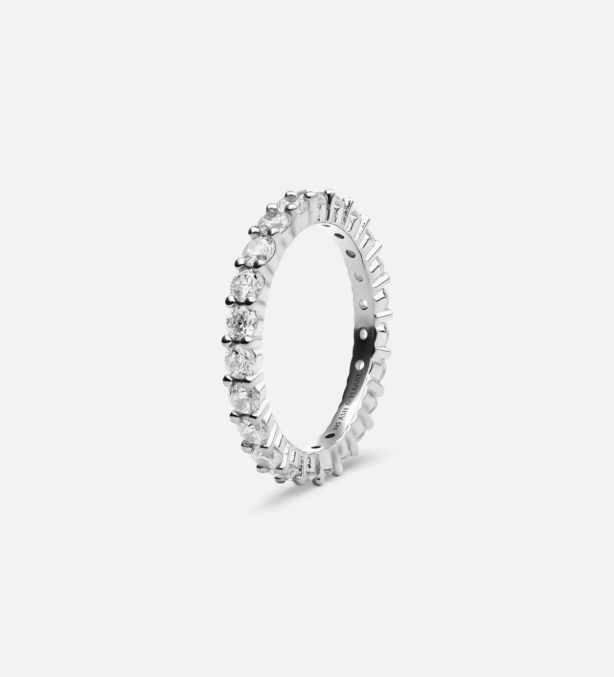 Infinity Band in Rhodium Plating on 925 Silver - Ash & Harry