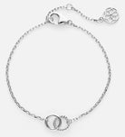 Interlocked Rings Bracelet in Silver