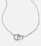 Interlocked Rings Bracelet in Silver