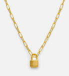 Lock Necklace in Gold