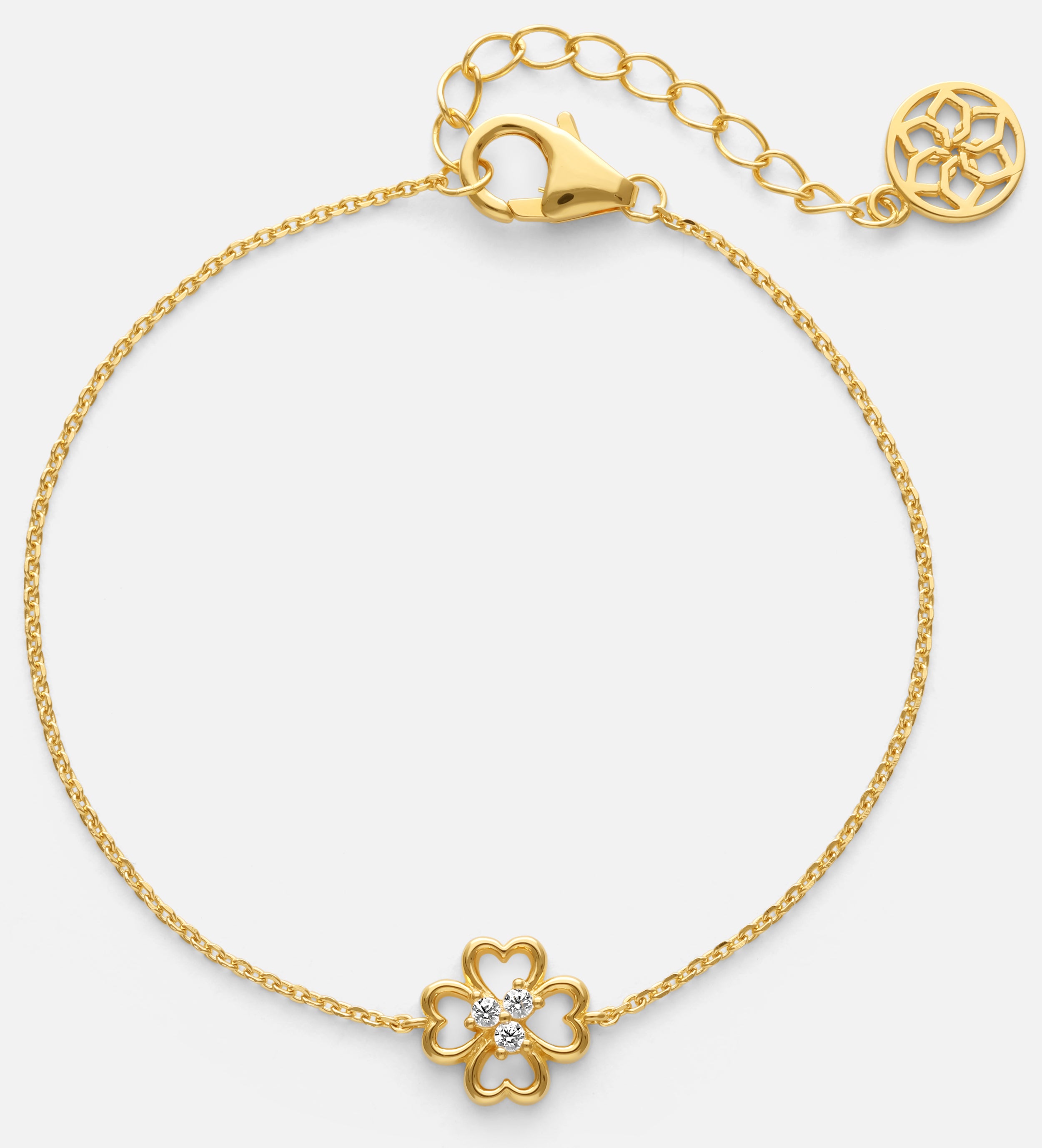 Lucky Clover Bracelet in Gold