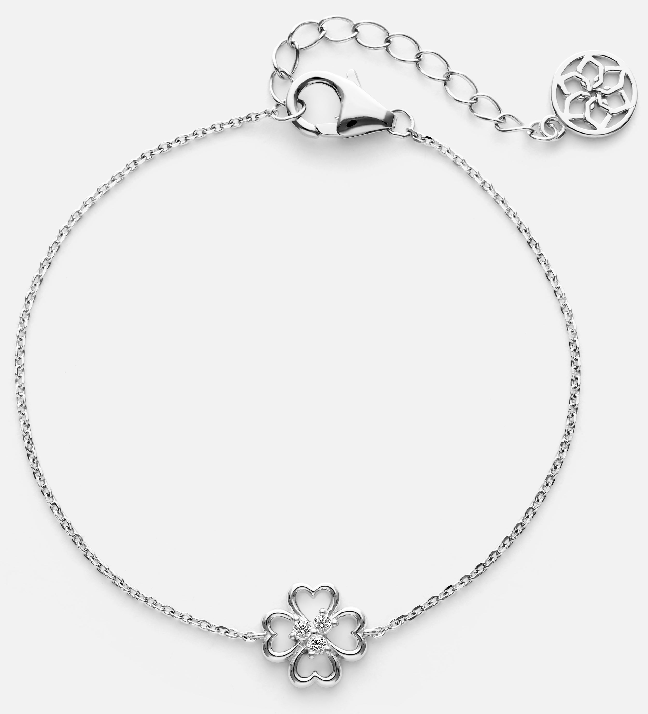 Lucky Clover Bracelet in Silver